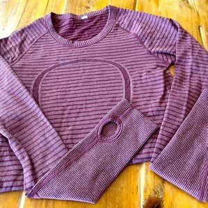 Purple longsleeve running shirt